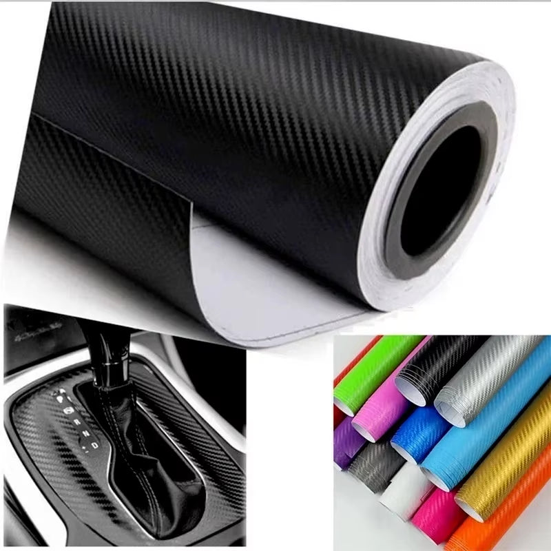 30x127cm 3D Carbon Fiber Vinyl Film Roll for Automotive Interior Styling and Decoration