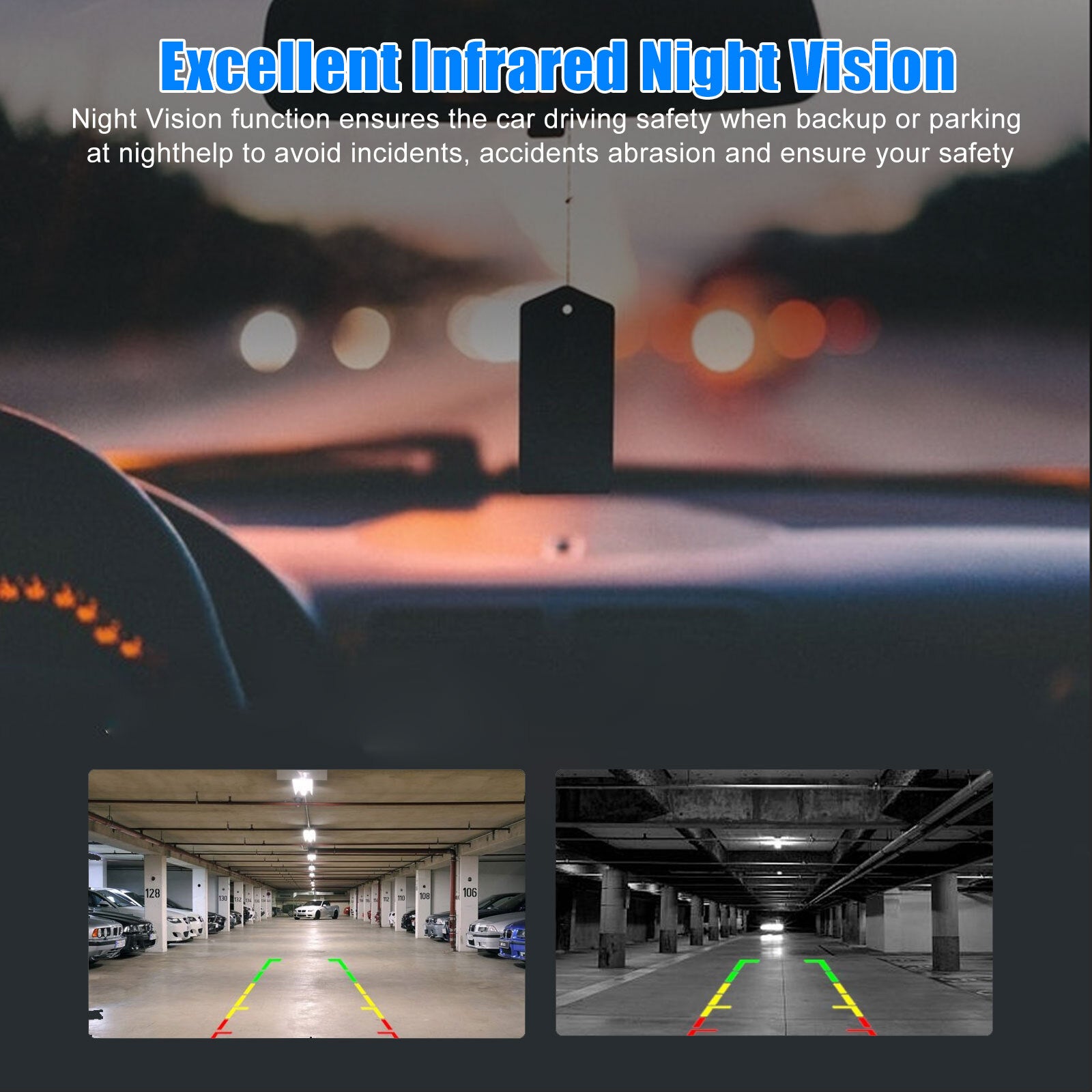 170° High-Definition Waterproof Car Rear View Backup Camera with Night Vision for Enhanced Reverse Parking Assistance