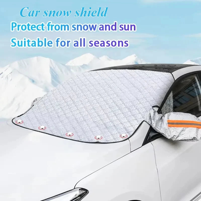Magnetic Front Windshield Snow Shield and Frost Prevention Sunshade - Thickened Car Coat (1PC)