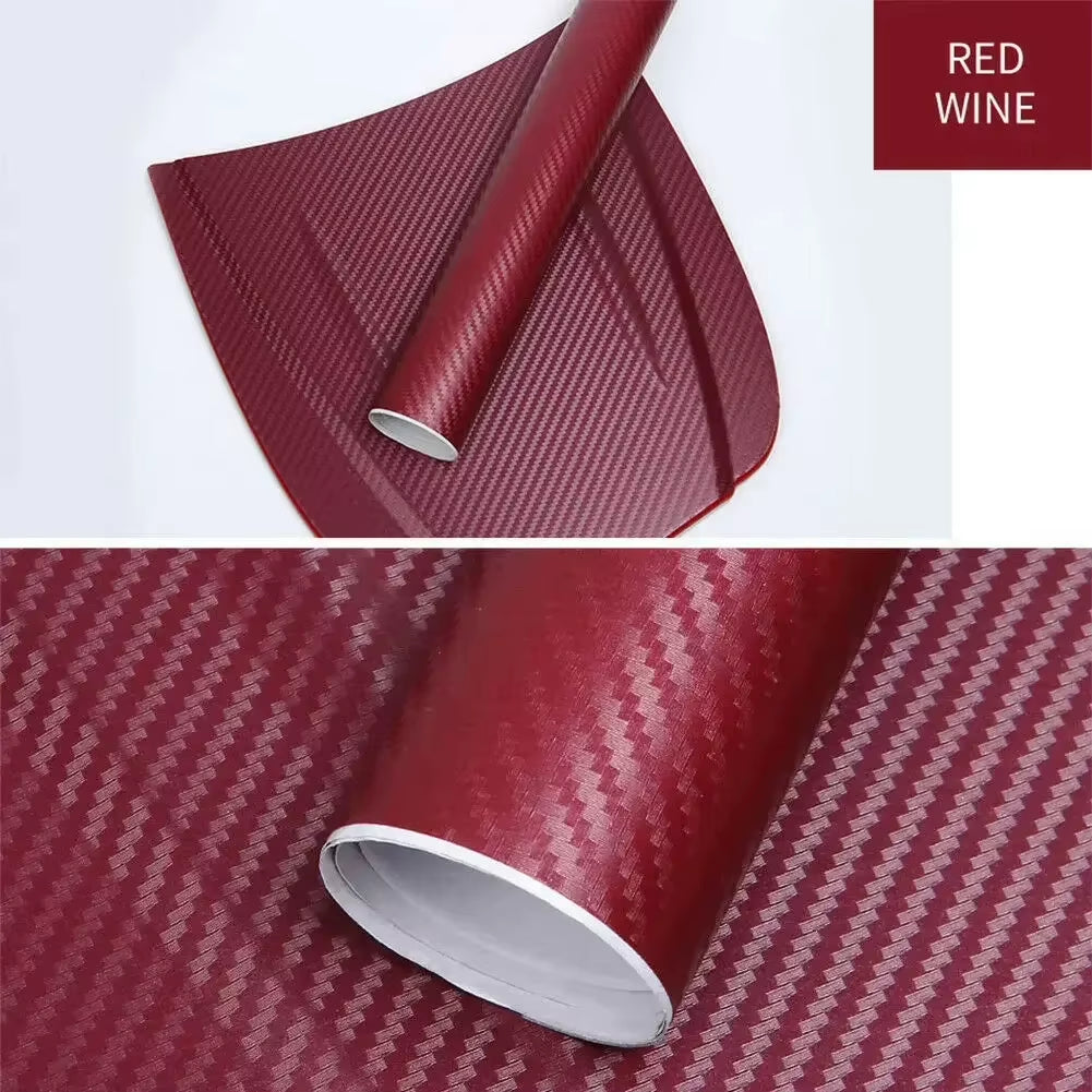 30x127cm 3D Carbon Fiber Vinyl Film Roll for Automotive Interior Styling and Decoration