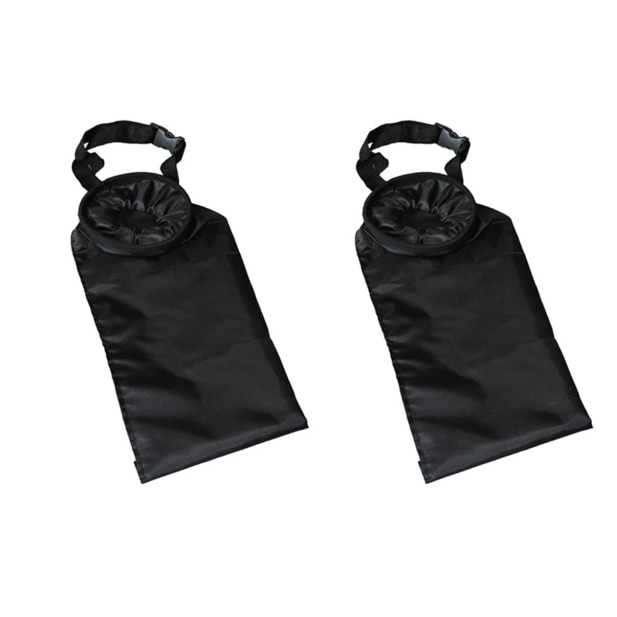 Waterproof Black Car Trash Can with Side Pocket - Leak-Proof Car Garbage Bag