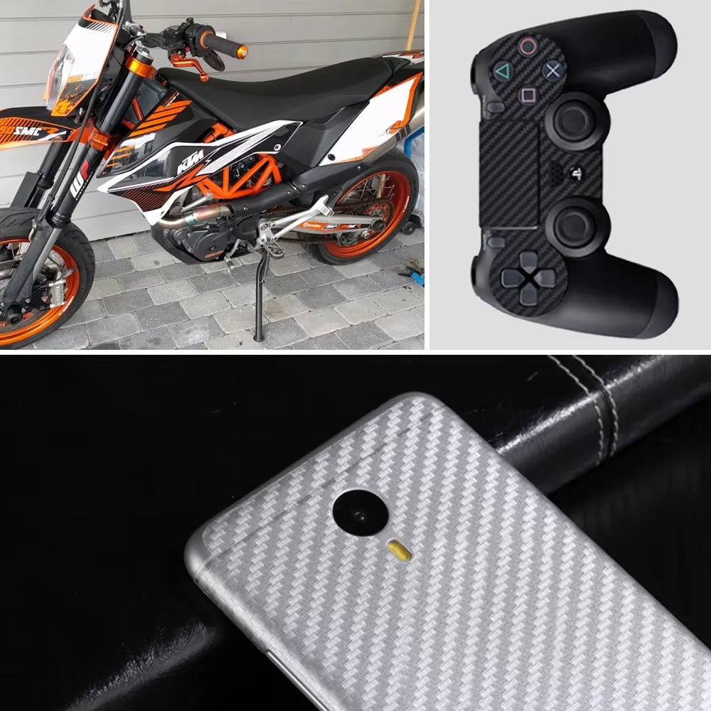 30x127cm 3D Carbon Fiber Vinyl Film Roll for Automotive Interior Styling and Decoration