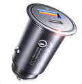 67.5W Cigarette Lighter Adapter Car Charger with USB-C Fast Charging | Mini Metal PD & QC Compatible 12V Outlet Plug for iPhone 17/16/15/14 Pro Max and Samsung S26/S25