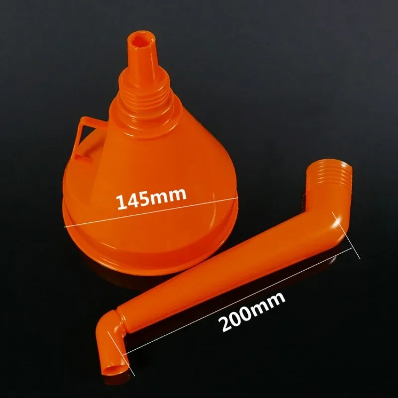 Professional Plastic Funnel for Refueling Gasoline and Engine Oil - Long Mouth Design for Cars and Motorcycles (130/145/160mm)