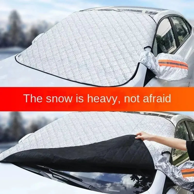 Magnetic Front Windshield Snow Shield and Frost Prevention Sunshade - Thickened Car Coat (1PC)