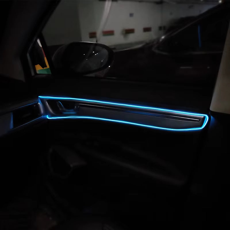 Car Interior LED Decorative EL Wiring Neon Strip - Flexible Ambient Lighting for Auto DIY, Available in 1M, 3M, and 5M Lengths, USB Powered for Party Atmosphere