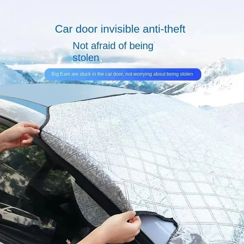 Magnetic Front Windshield Snow Shield and Frost Prevention Sunshade - Thickened Car Coat (1PC)