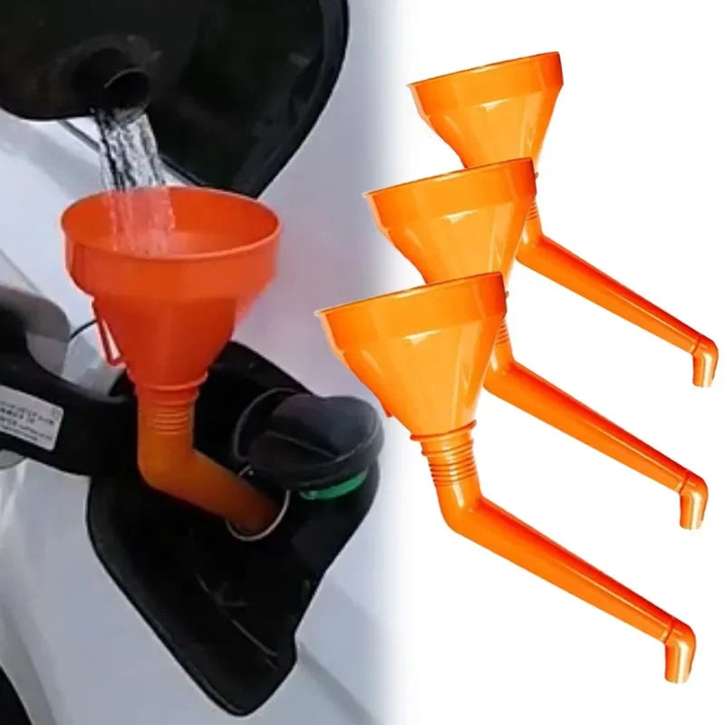 Professional Plastic Funnel for Refueling Gasoline and Engine Oil - Long Mouth Design for Cars and Motorcycles (130/145/160mm)