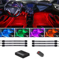 6-Piece Flexible LED Multi-Color Interior Underdash Lighting Kit