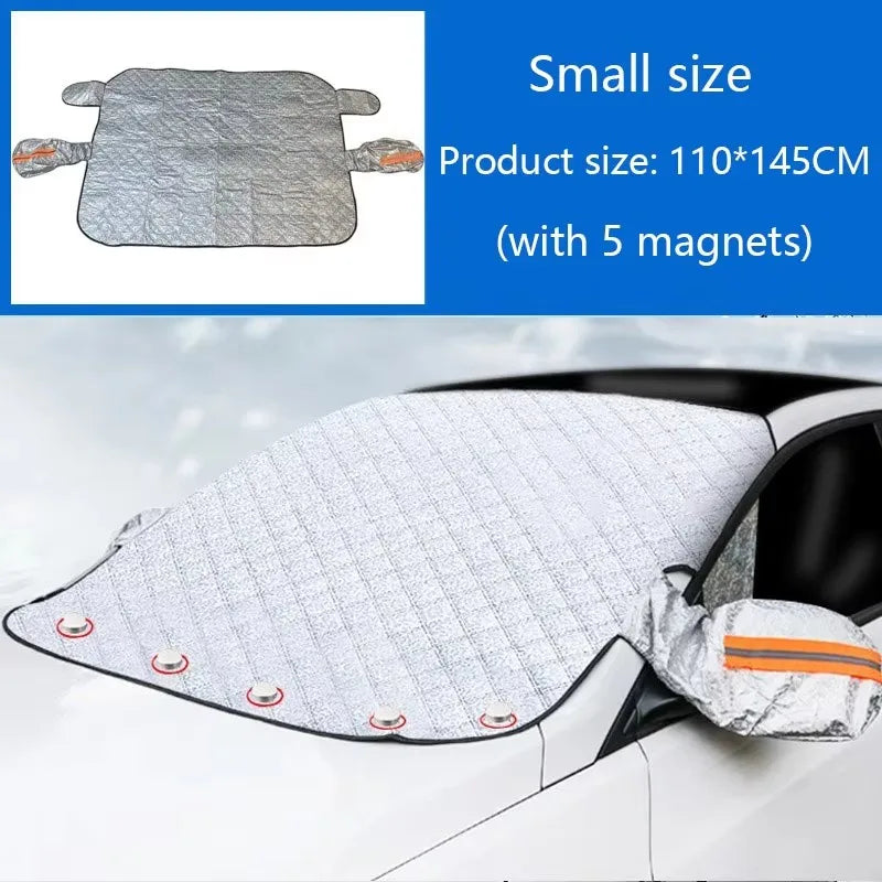 Magnetic Front Windshield Snow Shield and Frost Prevention Sunshade - Thickened Car Coat (1PC)