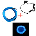 Car Interior LED Decorative EL Wiring Neon Strip - Flexible Ambient Lighting for Auto DIY, Available in 1M, 3M, and 5M Lengths, USB Powered for Party Atmosphere