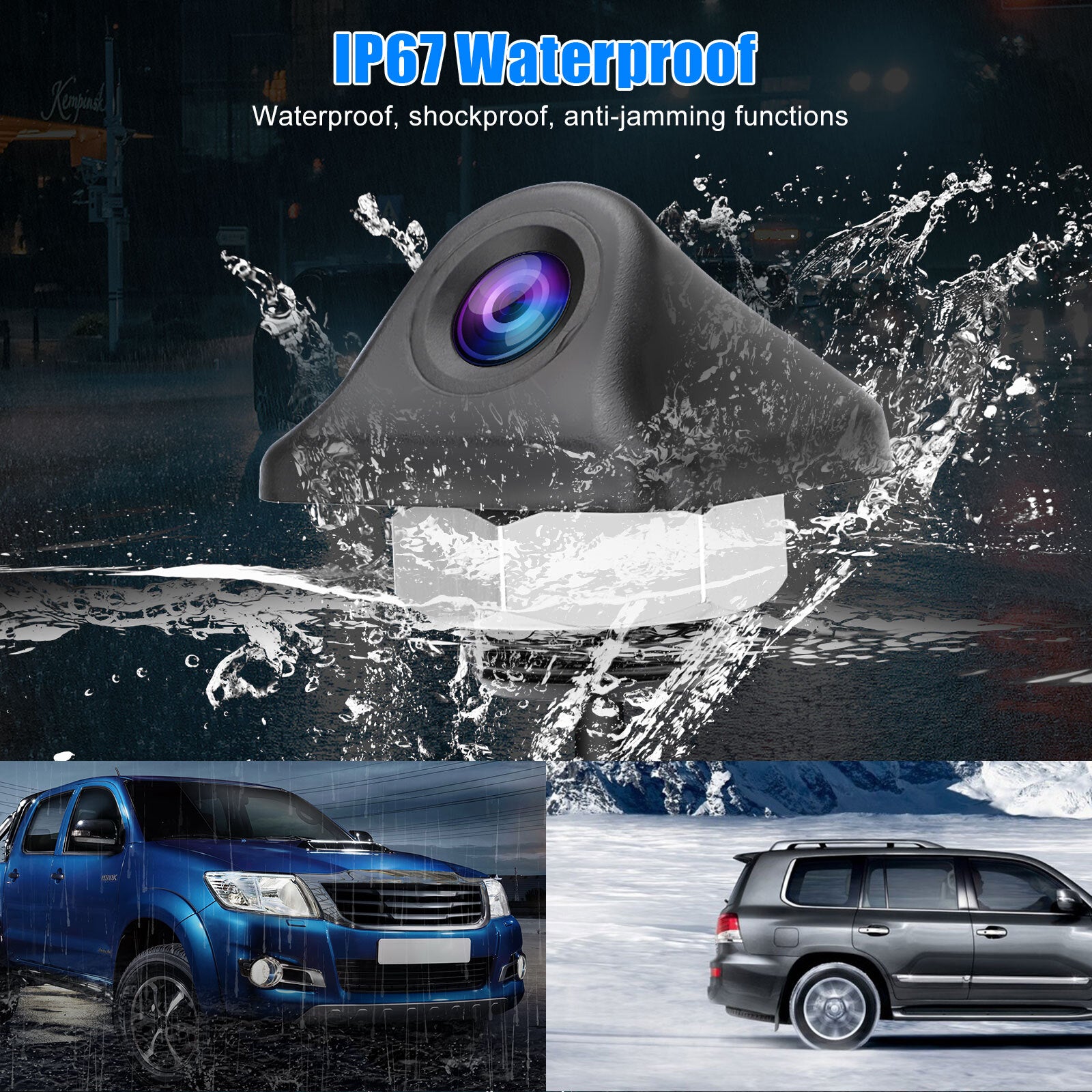 170° High-Definition Waterproof Car Rear View Backup Camera with Night Vision for Enhanced Reverse Parking Assistance