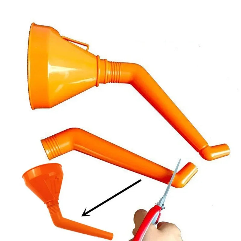Professional Plastic Funnel for Refueling Gasoline and Engine Oil - Long Mouth Design for Cars and Motorcycles (130/145/160mm)